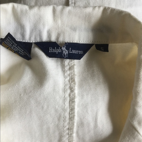 Vintage White Ralph Lauren Military Navy Jacket S - Picture 3 of 4